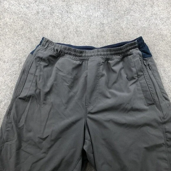 Birddogs Shorts Mens Large Long Gray Blue Lined Stretch Athletic Zip Pocket - Picture 4 of 10